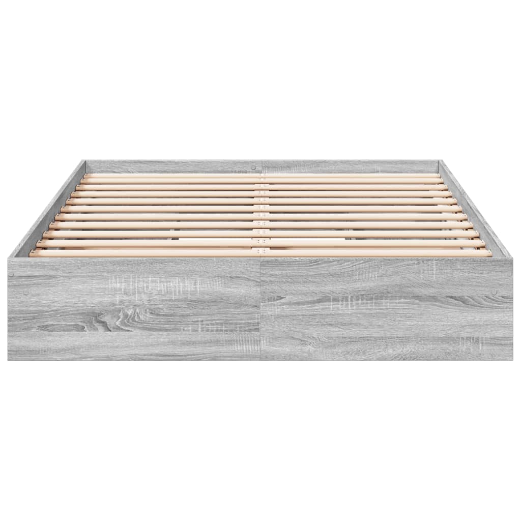 Πλαίσιο Κρεβατιού με συρτάρια Γκρι sonoma 120x190εκ. Επεξ. Ξύλο - Pakobazaar