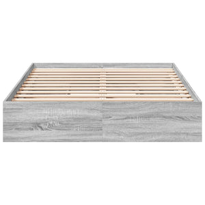 Πλαίσιο Κρεβατιού με συρτάρια Γκρι sonoma 120x190εκ. Επεξ. Ξύλο - Pakobazaar