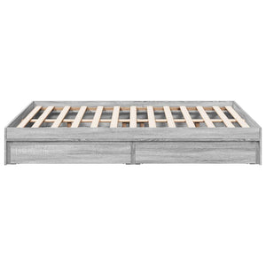 Πλαίσιο Κρεβατιού με συρτάρια Γκρι sonoma 120x190εκ. Επεξ. Ξύλο - Pakobazaar