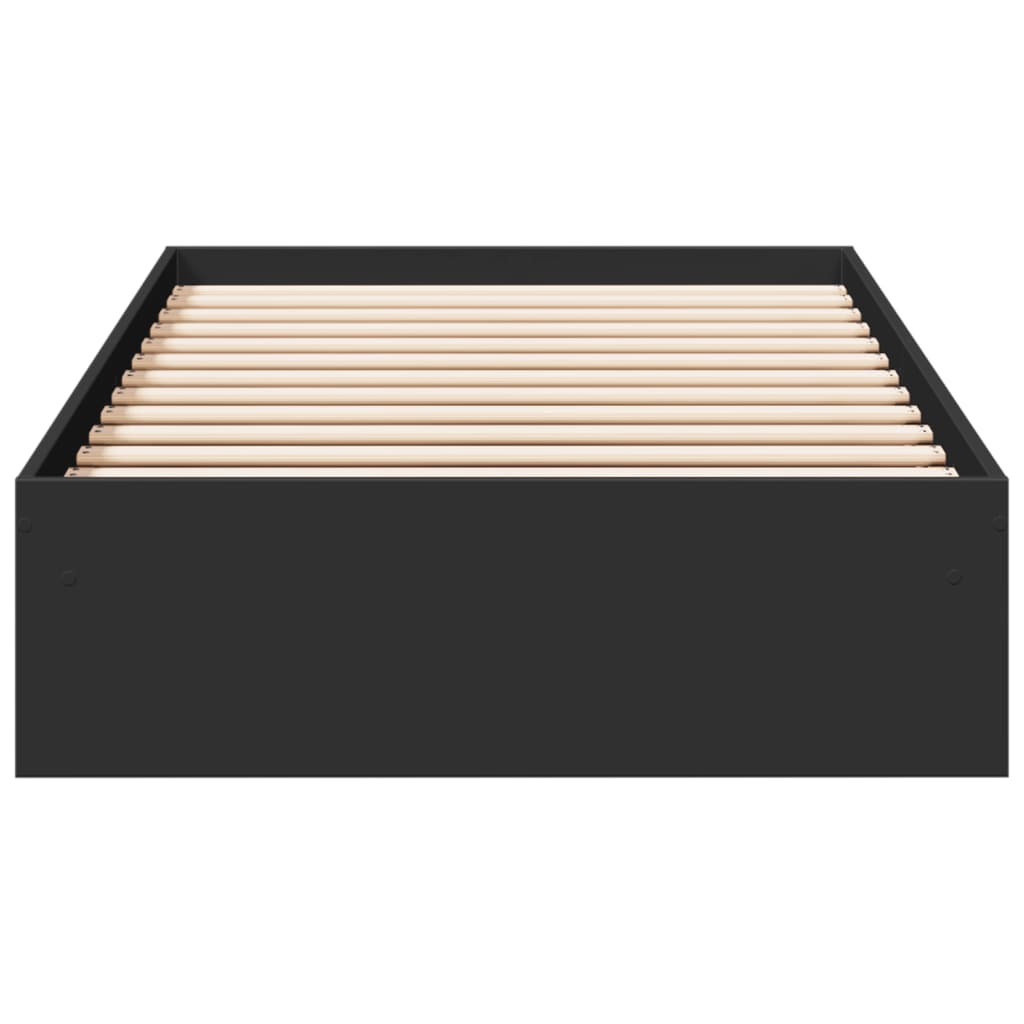 Πλαίσιο Κρεβατιού με Συρτάρια Μαύρο 90x190 εκ. Επεξ. Ξύλο