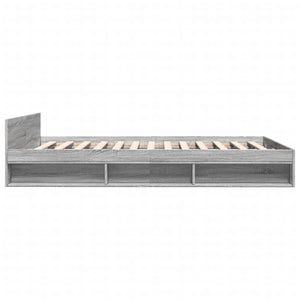 Πλαίσιο Κρεβατιού με συρτάρια Γκρι sonoma 135x190εκ. Επεξ. Ξύλο