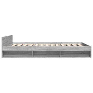 Πλαίσιο Κρεβατιού με συρτάρια Γκρι sonoma 120x190εκ. Επεξ. Ξύλο