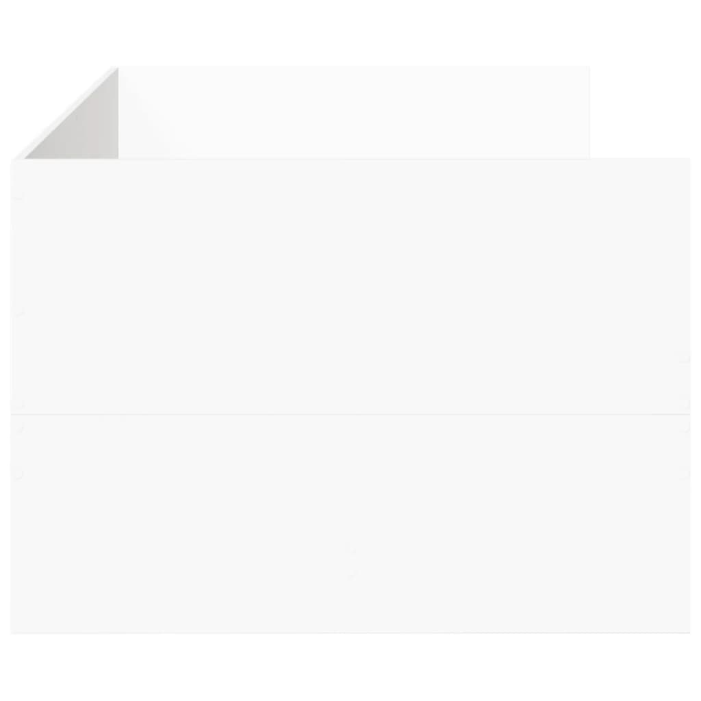 Καναπές Κρεβάτι με Συρτάρια Χωρίς Στρώμα Λευκός 90x200 εκ.