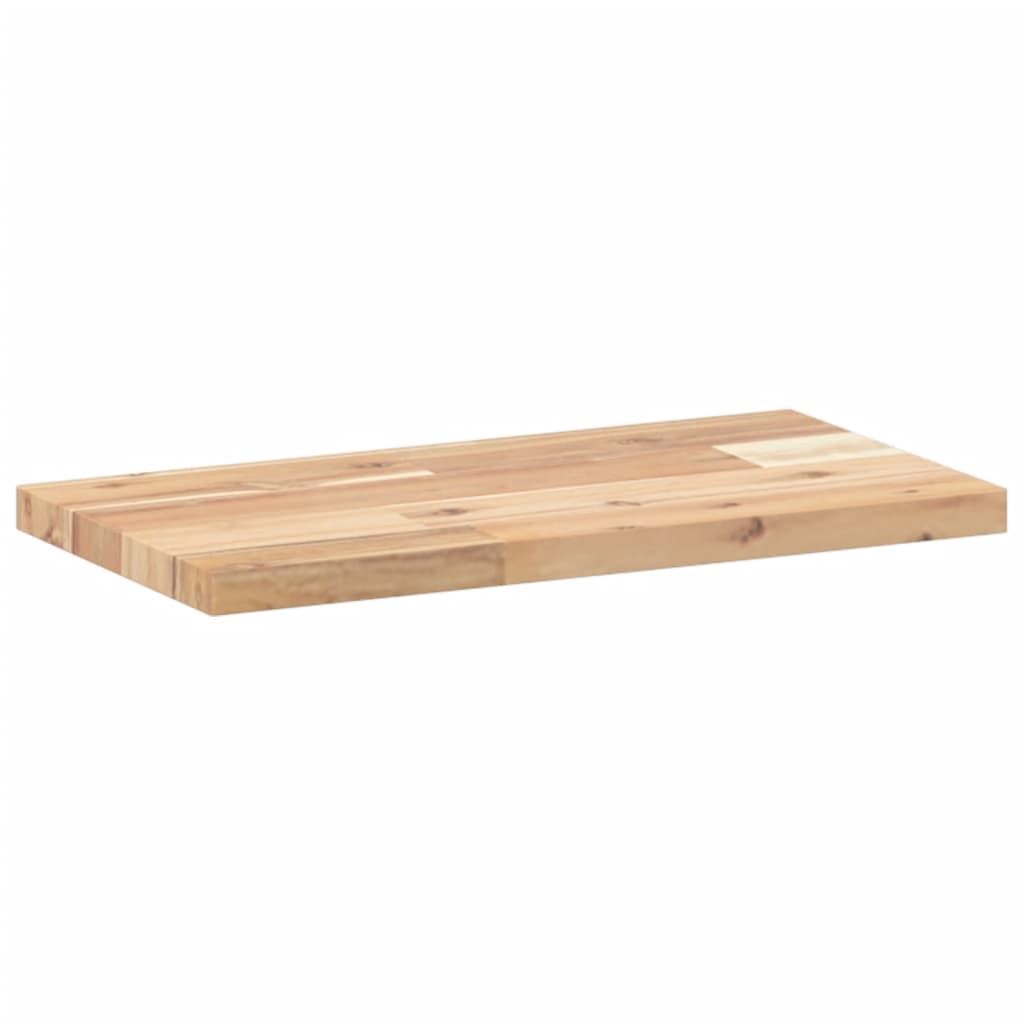 Ράφια Πλωτά 4 τεμ. 60x20x2 εκ. από Μασίφ Ξύλο Ακακίας χωρίς Επεξεργασία - Pakobazaar