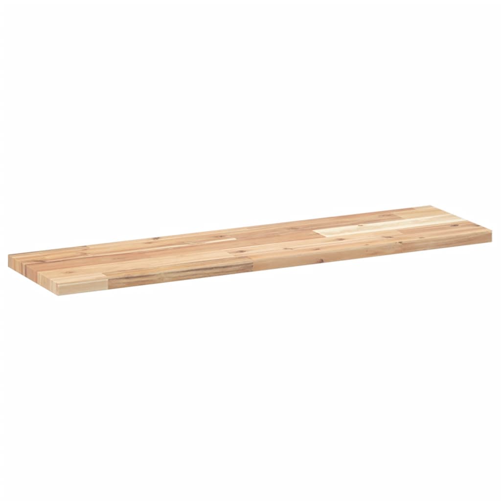 Ράφια Πλωτά 4 τεμ. 80x20x2 εκ. από Μασίφ Ξύλο Ακακίας χωρίς Επεξεργασία - Pakobazaar