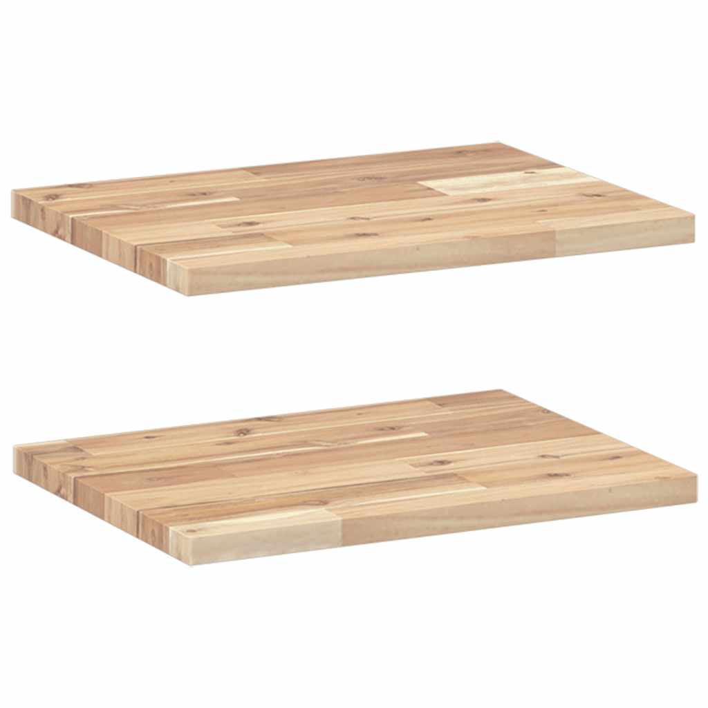 Ράφια Πλωτά 2 τεμ. 40x30x2 εκ. από Μασίφ Ξύλο Ακακίας - Pakobazaar