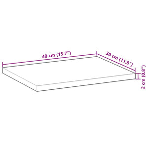 Ράφια Πλωτά 2 τεμ. 40x30x2 εκ. από Μασίφ Ξύλο Ακακίας - Pakobazaar