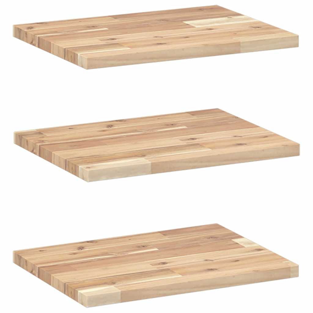 Ράφια Πλωτά 3 τεμ. 40x30x2 εκ. από Μασίφ Ξύλο Ακακίας - Pakobazaar