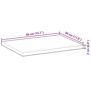 Ράφια Πλωτά 3 τεμ. 40x30x2 εκ. από Μασίφ Ξύλο Ακακίας - Pakobazaar