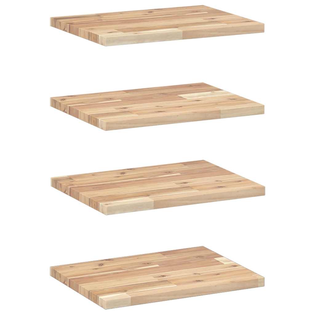 Ράφια Πλωτά 4 τεμ. 40x30x2 εκ. από Μασίφ Ξύλο Ακακίας - Pakobazaar