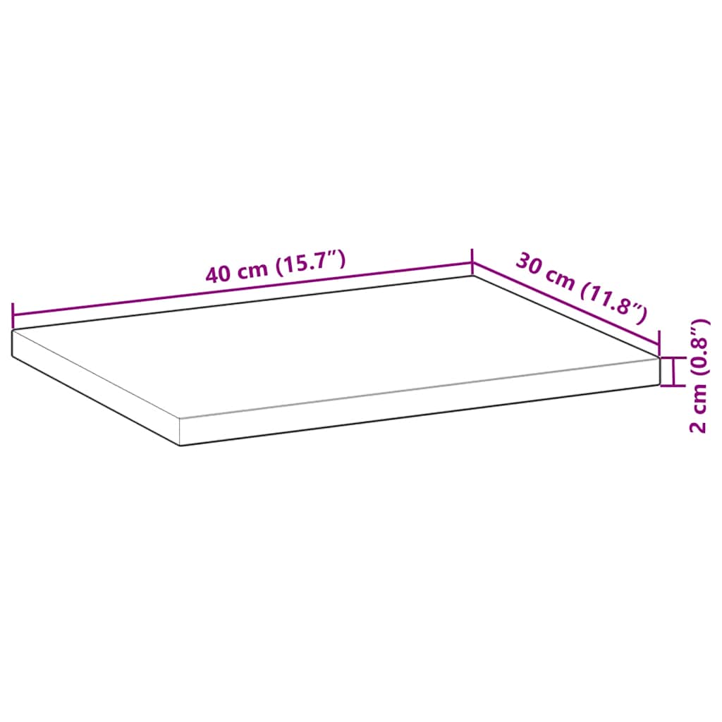 Ράφια Πλωτά 4 τεμ. 40x30x2 εκ. από Μασίφ Ξύλο Ακακίας - Pakobazaar
