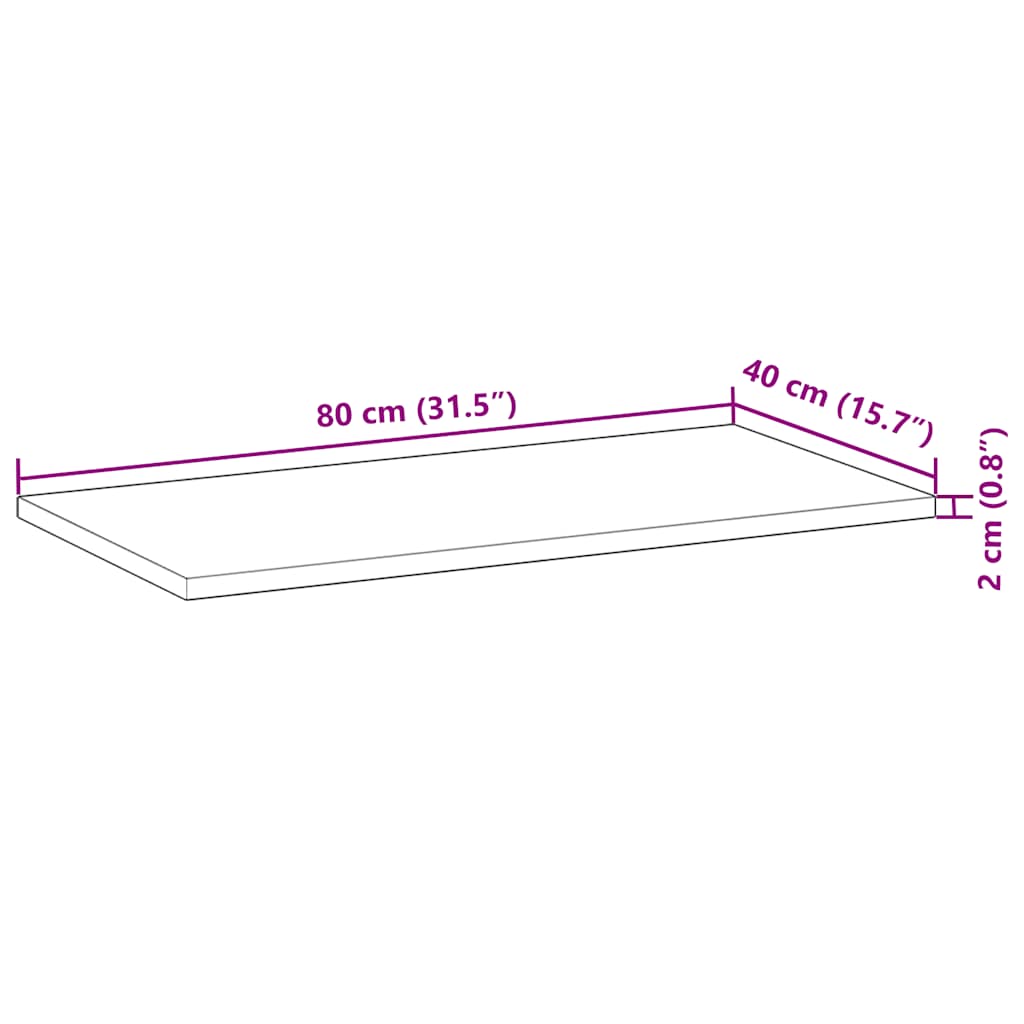Ράφια Πλωτά 3 τεμ. 80x40x2 εκ. από Μασίφ Ξύλο Ακακίας χωρίς Επεξεργασία - Pakobazaar