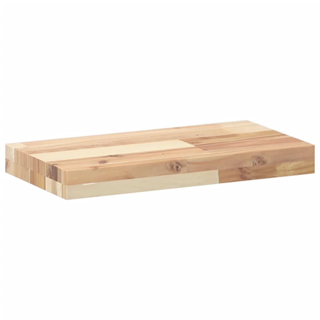 Ράφια Πλωτά 2 τεμ. 40x20x4 εκ. από Μασίφ Ξύλο Ακακίας - Pakobazaar