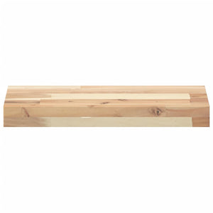 Ράφια Πλωτά 4 τεμ. 60x20x4 εκ. από Μασίφ Ξύλο Ακακίας - Pakobazaar