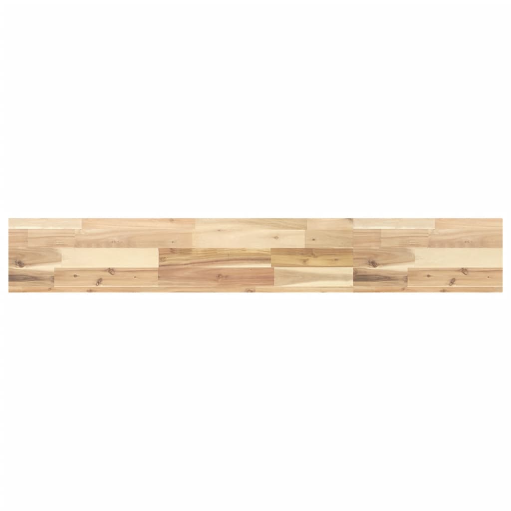 Ράφια Πλωτά 4 τεμ. 120x20x4 εκ. από Μασίφ Ξύλο Ακακίας, Ακατέργαστο - Pakobazaar