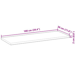 Ράφια Πλωτά 4 τεμ. 100x30x2 εκ. από Μασίφ Ξύλο Ακακίας με Φινίρισμα Λαδιού