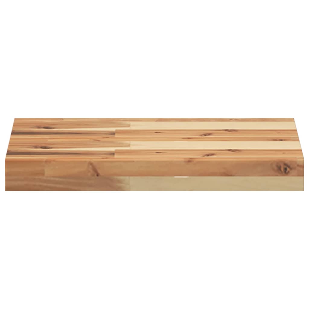 Ράφια Πλωτά 2 τεμ. 60x30x4 εκ. από Μασίφ Ξύλο Ακακίας με Φινίρισμα Λαδιού - Pakobazaar