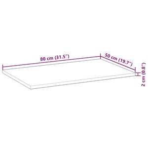 Επιφάνεια Τραπεζιού 80x50x2 εκ. Μασίφ Ξύλο Ακακίας - Pakobazaar