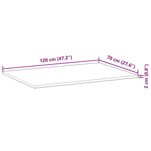 Επιφάνεια Τραπεζιού 120x70x2 εκ. Μασίφ Ξύλο Ακακίας - Pakobazaar