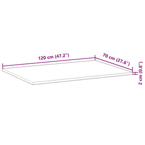 Επιφάνεια Τραπεζιού Φιν. Λαδιού 120x70x2 εκ. Μασίφ Ξύλο Ακακίας