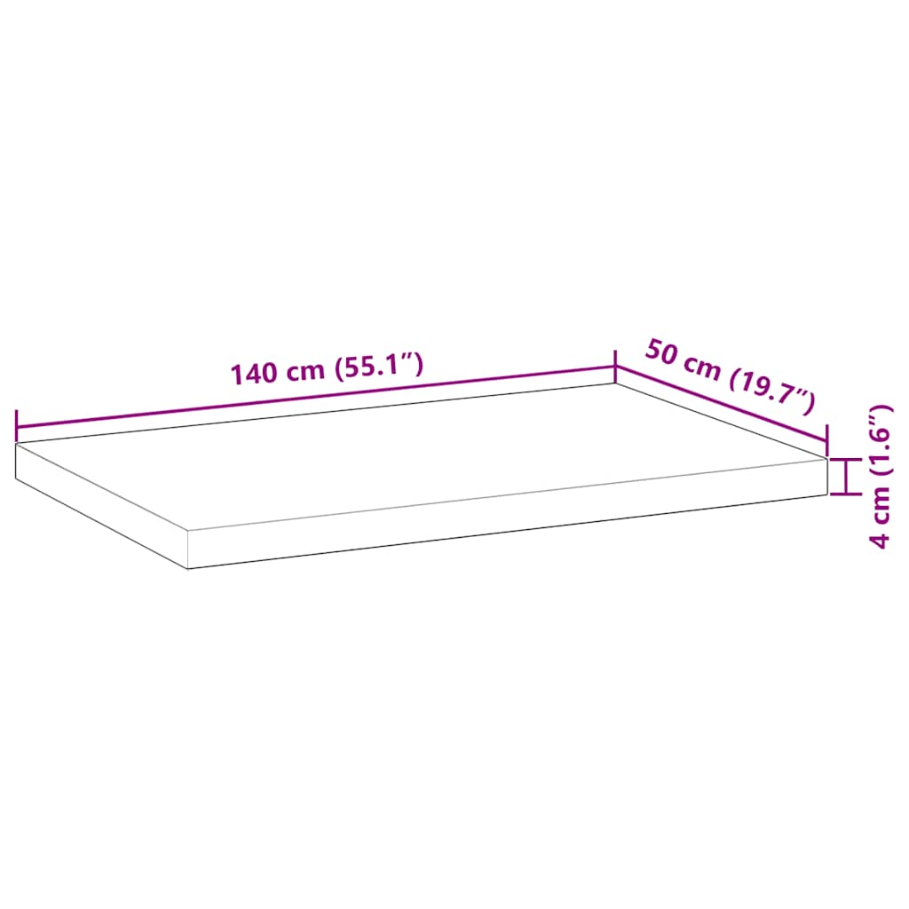 Επιφάνεια Τραπεζιού Φιν. Λαδιού 140x50x4 εκ. Μασίφ Ξύλο Ακακίας