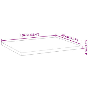 Επιφάνεια Τραπεζιού Φιν. Λαδιού 100x80x4 εκ. Μασίφ Ξύλο Ακακίας