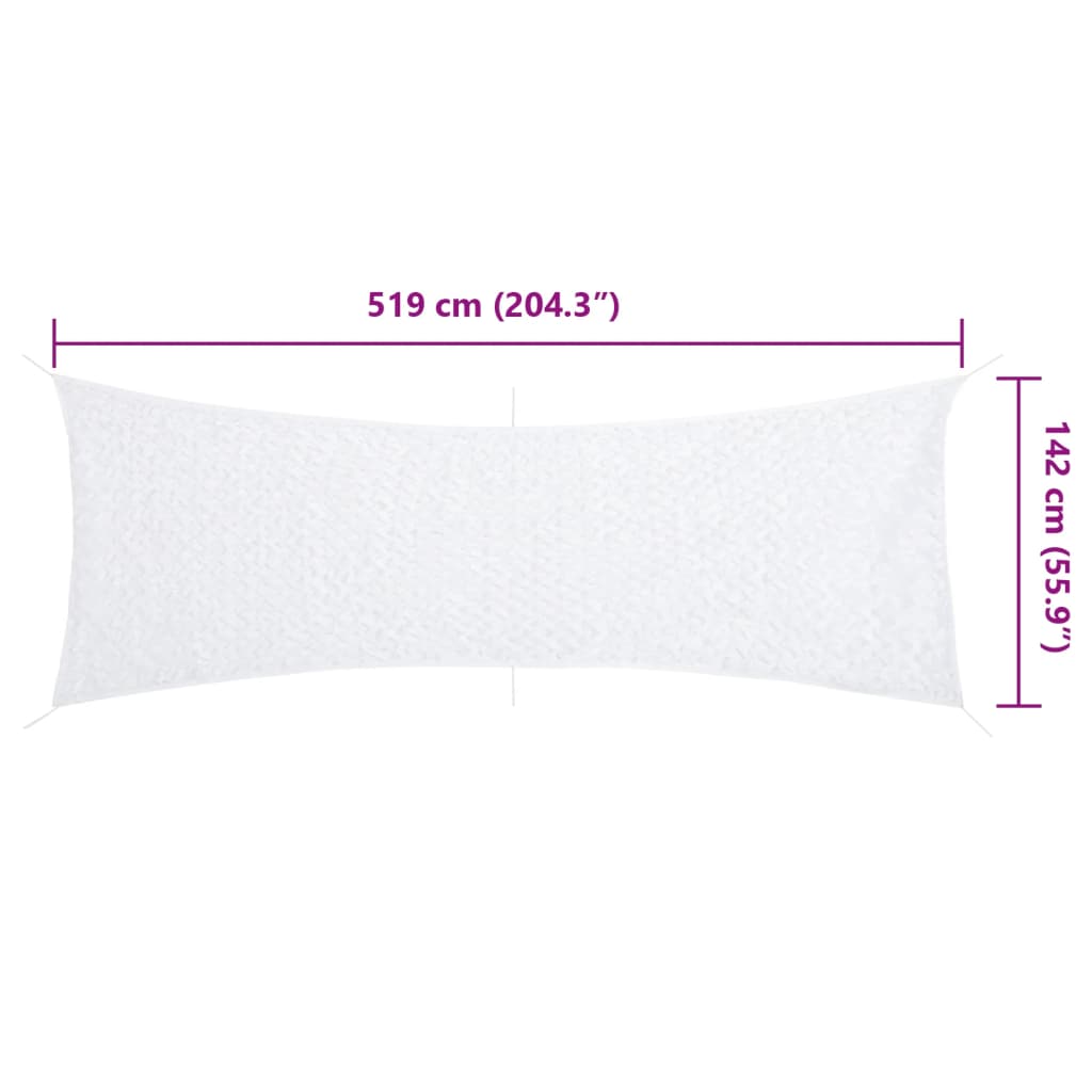 Δίχτυ Σκίασης Παραλλαγής Λευκό 519x142 εκ. με Σάκο Αποθήκευσης - Pakobazaar
