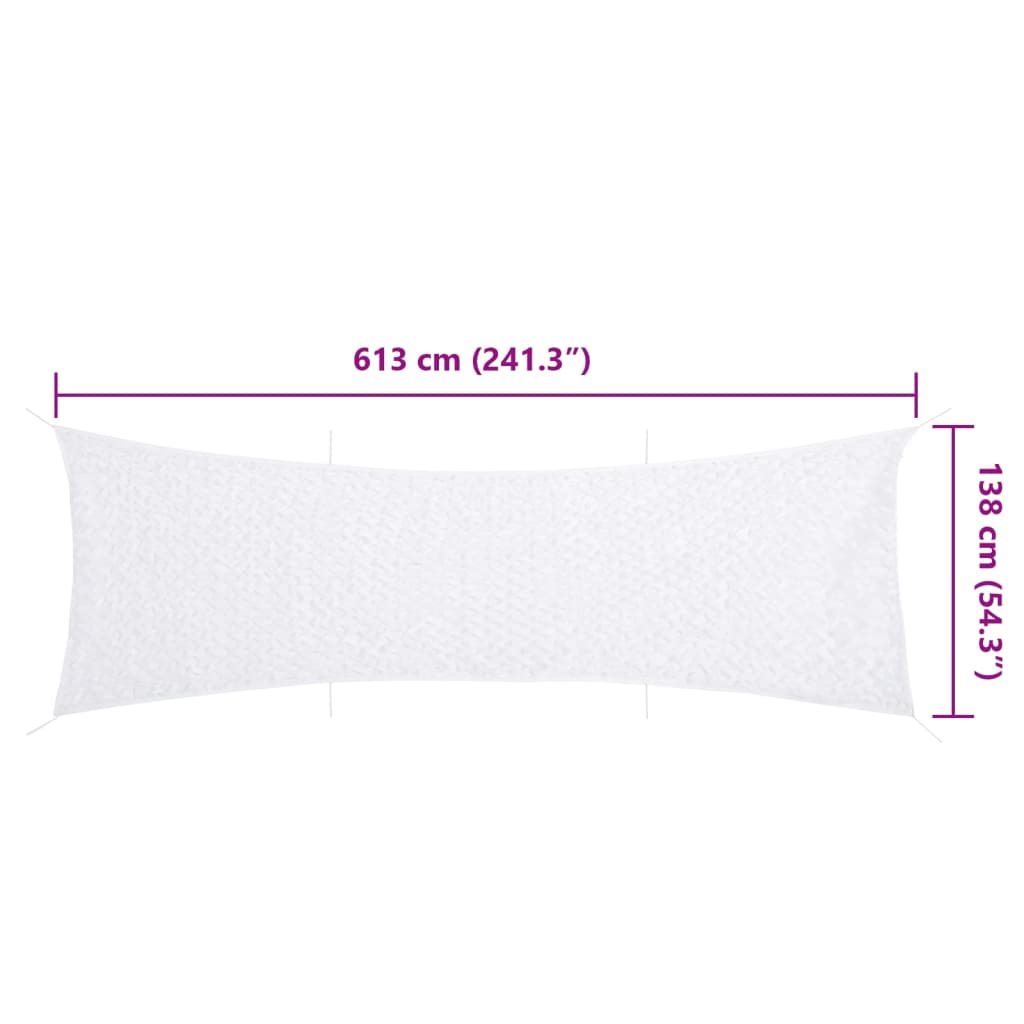 Δίχτυ Σκίασης Παραλλαγής Λευκό 613x138 εκ. με Σάκο Αποθήκευσης