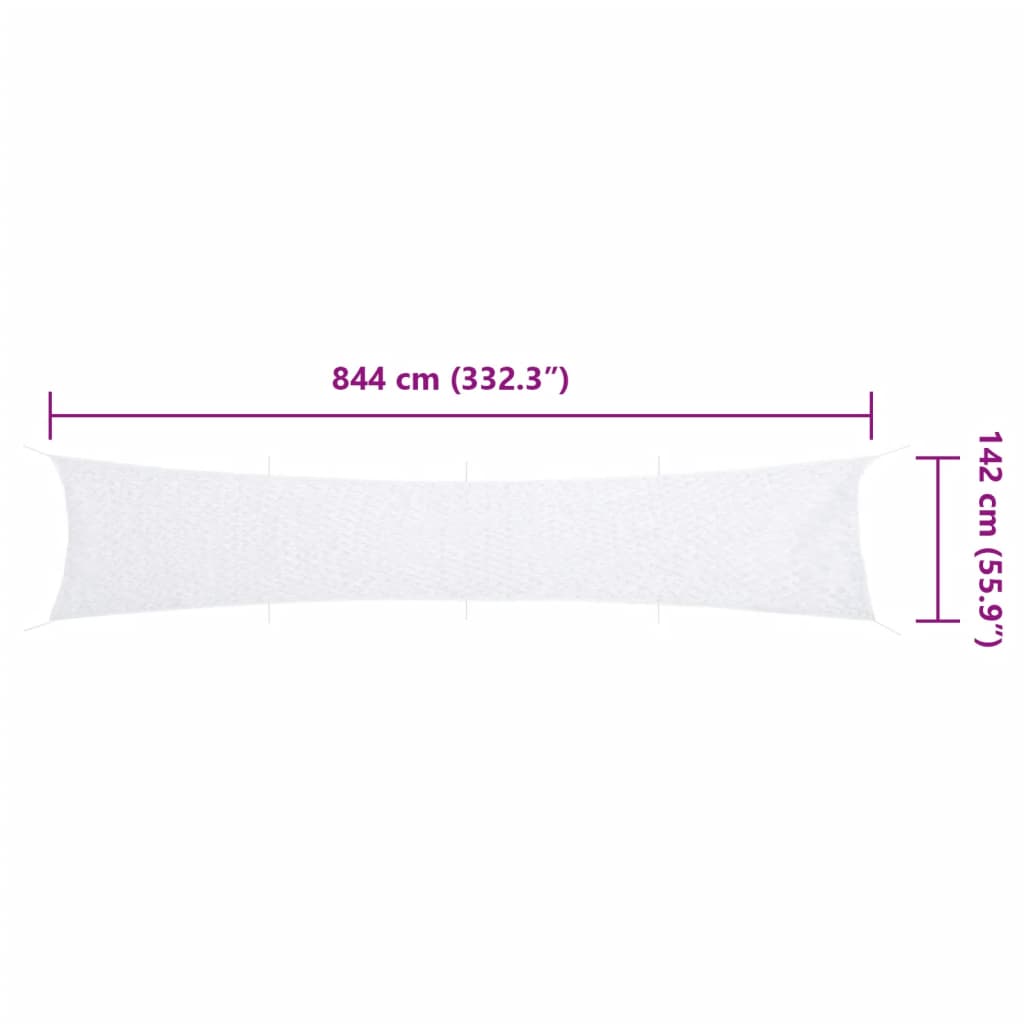 Δίχτυ Σκίασης Παραλλαγής Λευκό 844x142 εκ. με Σάκο Αποθήκευσης
