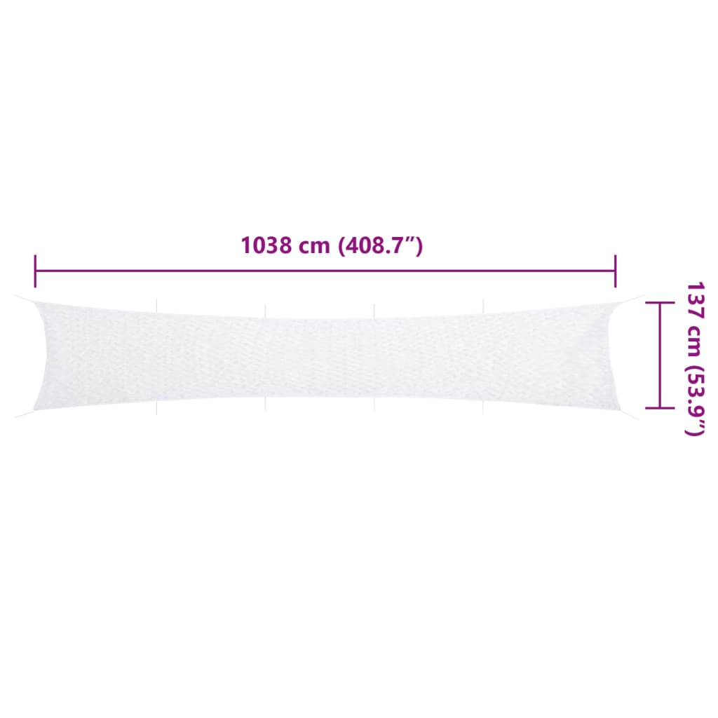 Δίχτυ Σκίασης Παραλλαγής Λευκό 1038x137 εκ. με Σάκο Αποθήκευσης
