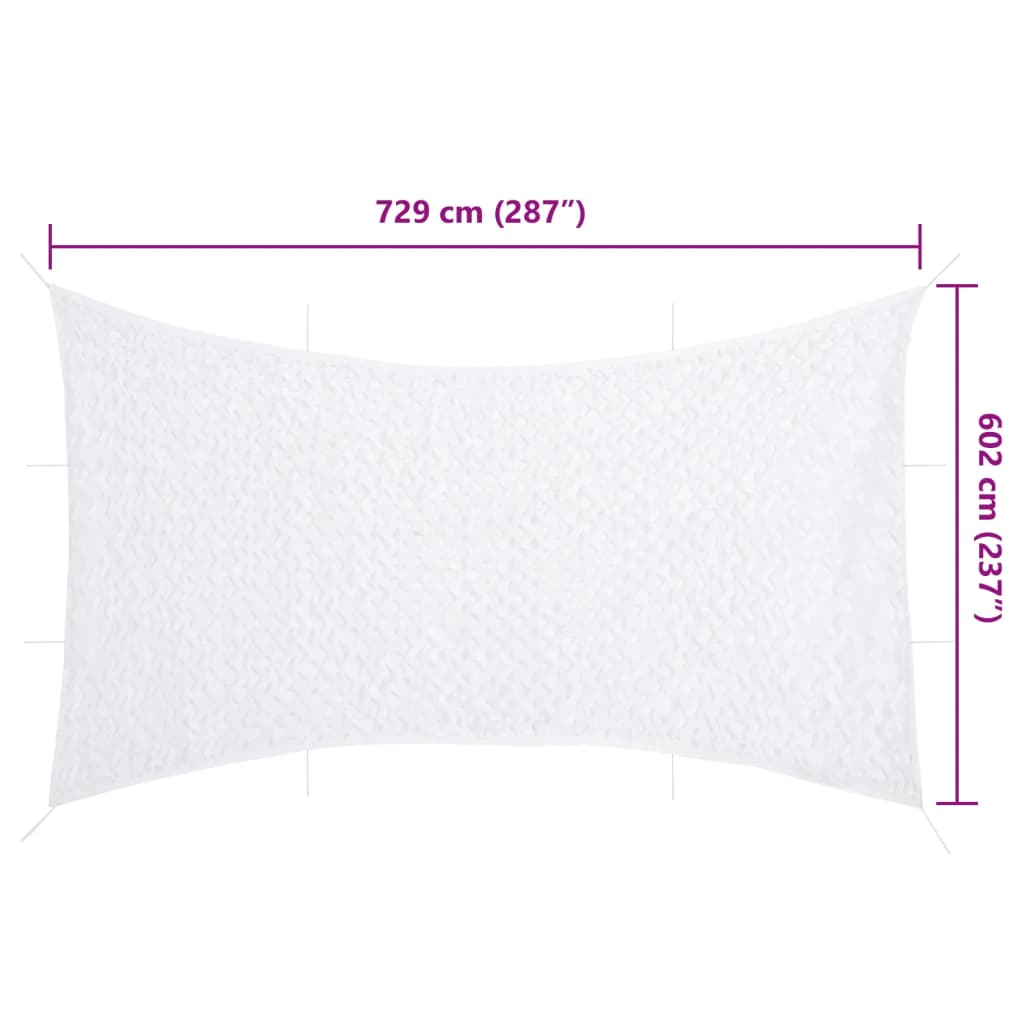 Δίχτυ Σκίασης Παραλλαγής Λευκό 729x602 εκ. με Σάκο Αποθήκευσης - Pakobazaar