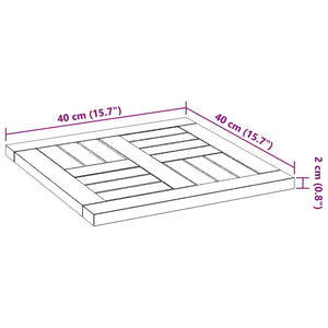 Επιφάνεια Τραπεζιού Τετράγωνη 40x40x2 εκ. Μασίφ Ξύλο Ακακίας