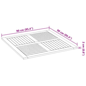 Επιφάνεια Τραπεζιού Τετράγωνη 90x90x2,2 εκ. Μασίφ Ξύλο Ακακίας