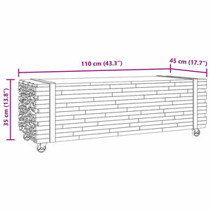 Τραπεζάκι Σαλονιού 110x45x35 εκ. από Μασίφ Ξύλο Teak