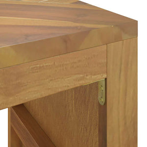 Τραπέζι κονσόλας 110x35x75 cm από μασίφ ξύλο τικ