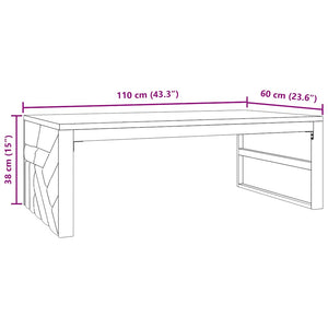 Τραπεζάκι Σαλονιού 110x60x38 εκ. από Μασίφ Ξύλο Teak