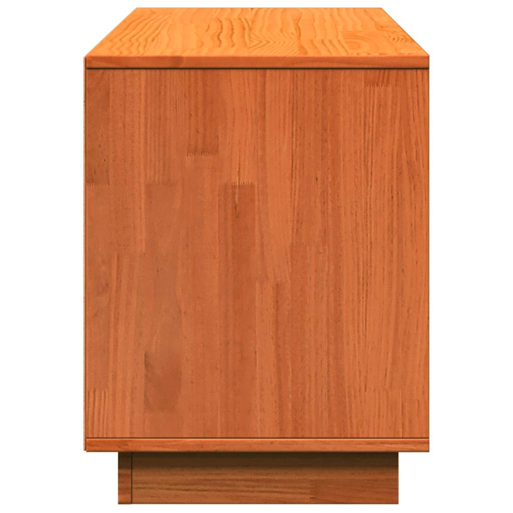 Παπουτσοθήκη Καφέ Κεριού 110 x 34 x 45 εκ. Μασίφ Ξύλο Πεύκου - Pakobazaar