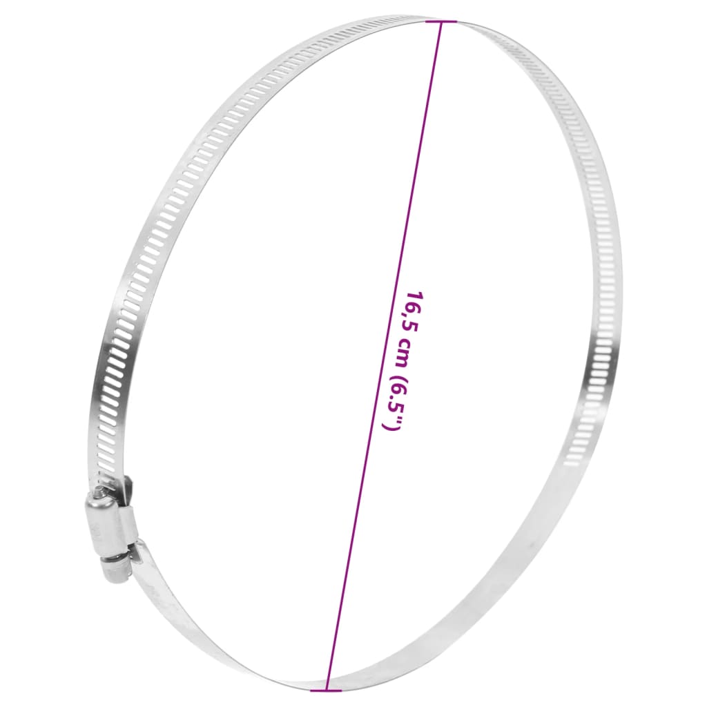 Σφιγκτήρες Σωλήνων 6 Τεμ. 91-165 χιλ. 304 Ανοξείδωτο Ατσάλι