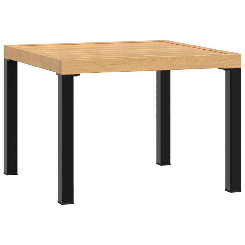 Τραπέζι Σαλονιού Κήπου Μαύρο 55x55x39,5 εκ. Ατσάλι Ηλεκτ. Βαφή