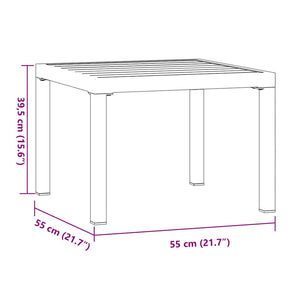 Τραπέζι Σαλονιού Κήπου Μαύρο 55x55x39,5 εκ. Ατσάλι Ηλεκτ. Βαφή