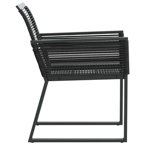 Καρέκλες Κήπου 4 τεμ. Μαύρες από Συνθετικό Ρατάν