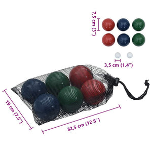 Σετ Μπάλες Bocce 8 Τεμ. με Θήκη Μεταφοράς Μασίφ Ξύλο Πεύκου