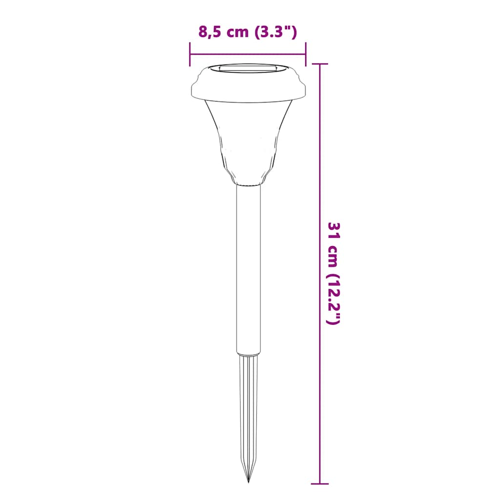 Ηλιακά Φωτιστικά Διαδρόμου Εξ Χώρου Στήριγμα 12 τεμ. Λευκό
