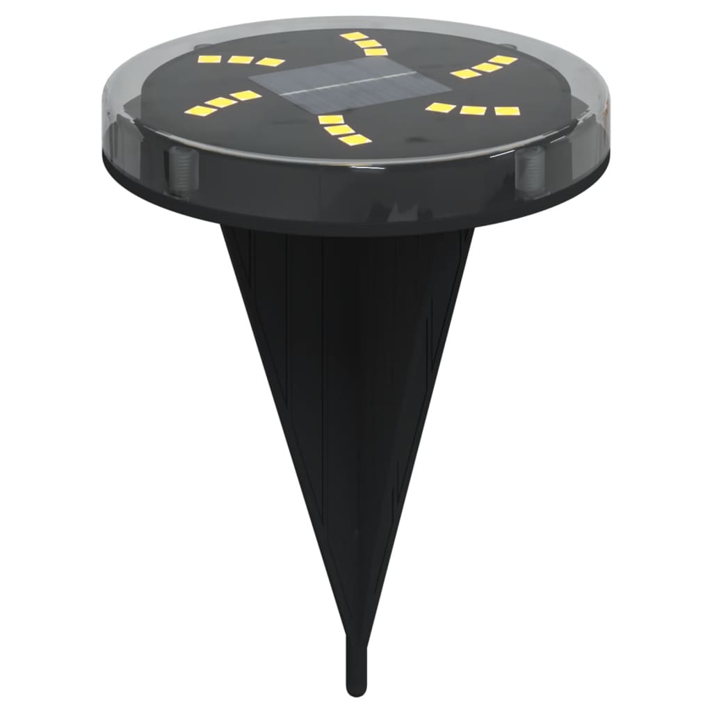 Ηλιακά Φωτιστικά Δαπέδου με Στήριγμα Εδάφους 4 τεμ. Θερμό Λευκό