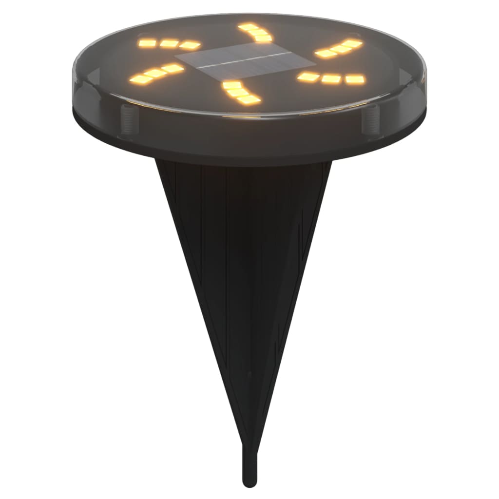 Ηλιακά Φωτιστικά Δαπέδου με Στήριγμα Εδάφους 12τεμ. Θερμό Λευκό