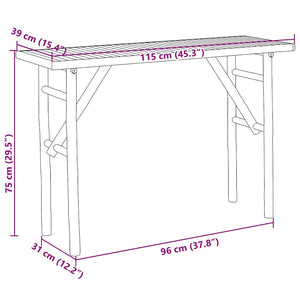 Τραπέζι Κονσόλα 115 x 39 x 75 εκ. από Μπαμπού