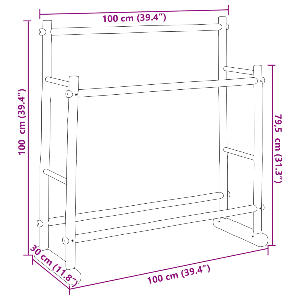 Κρεμάστρα Ρούχων 100 x 30 x 100 εκ. Μπαμπού - Pakobazaar