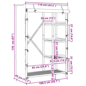 Ντουλάπα 110 x 45 x 170 εκ. Μπαμπού