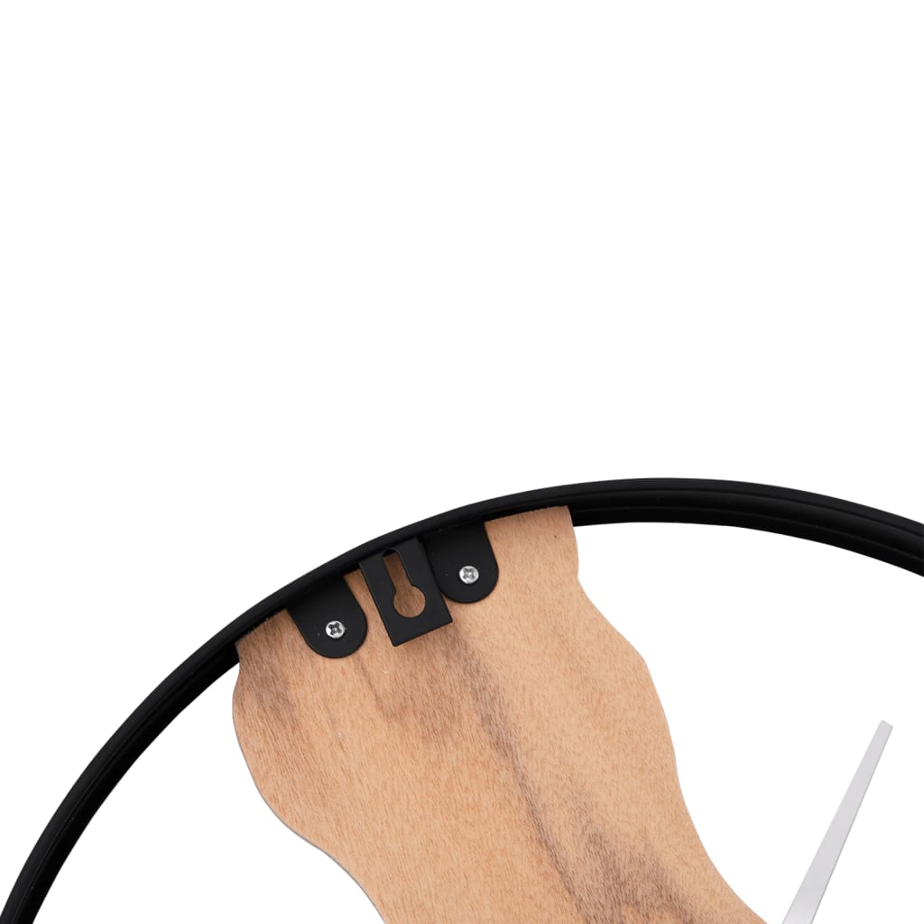 Ρολόι Τοίχου Καφέ Ø35 εκ. Σιδερένιο/Ξύλο Δρυός - Pakobazaar