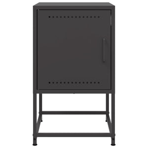 Κομοδίνο Μαύρο 36 x 39 x 60,5 εκ. Ατσάλινο